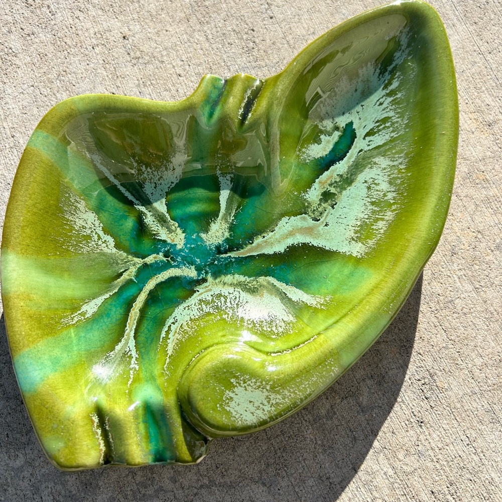 Vintage California Pottery drip glaze Ashtray